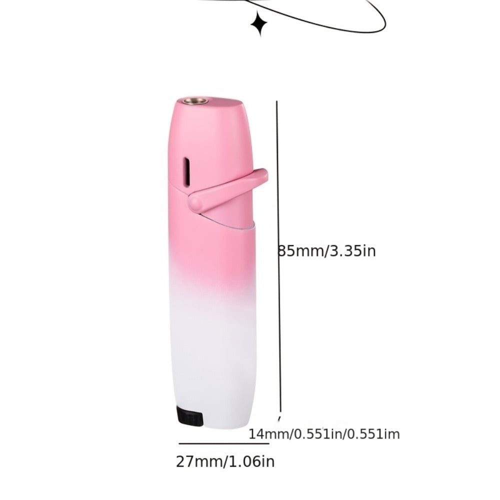 Cute Jet Torch Lighter for Women, Compact Windproof Adjustable Flame Lighter, Portable Refillable Butane Torch for Camping