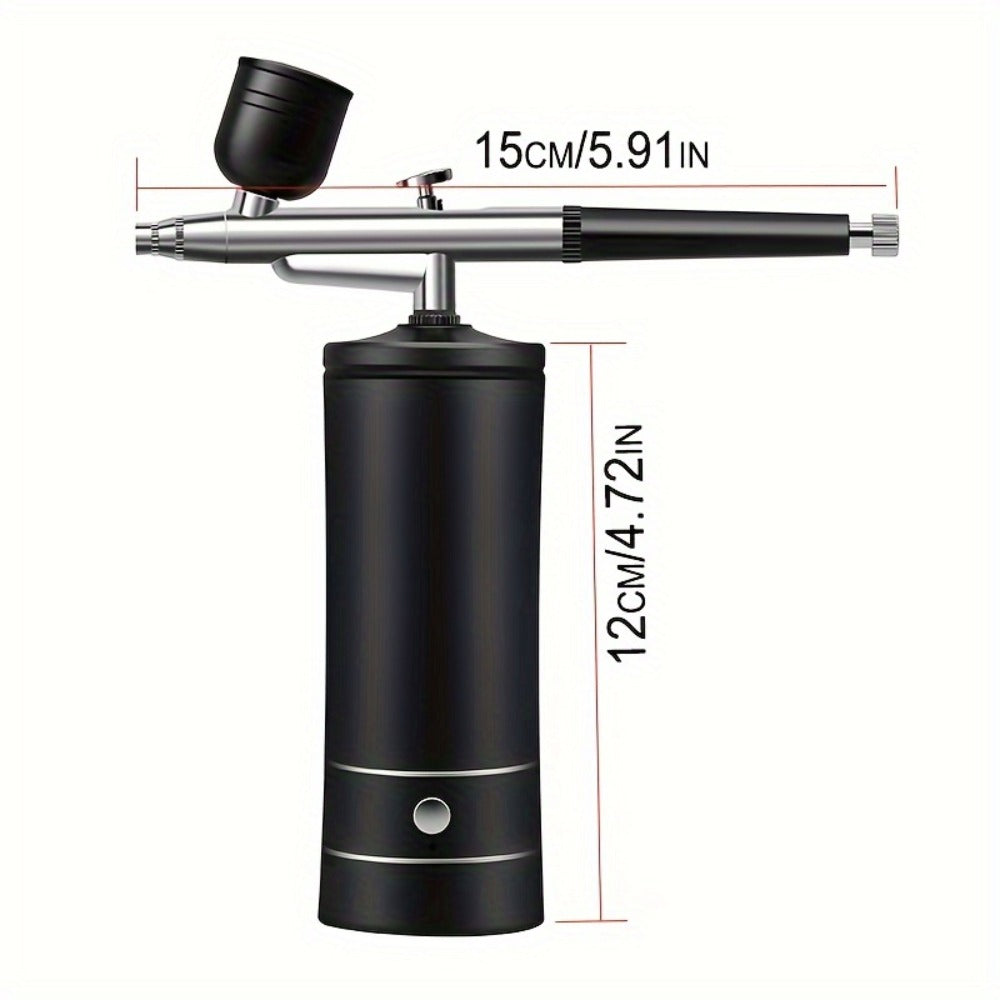 Rechargeable Airbrush and Compressor Kit with Black or Pink Two-Speed Pump, Two Paint Pots and Cleaning Brushes