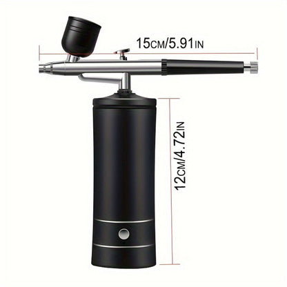 Rechargeable Airbrush and Compressor Kit with Black or Pink Two-Speed Pump, Two Paint Pots and Cleaning Brushes