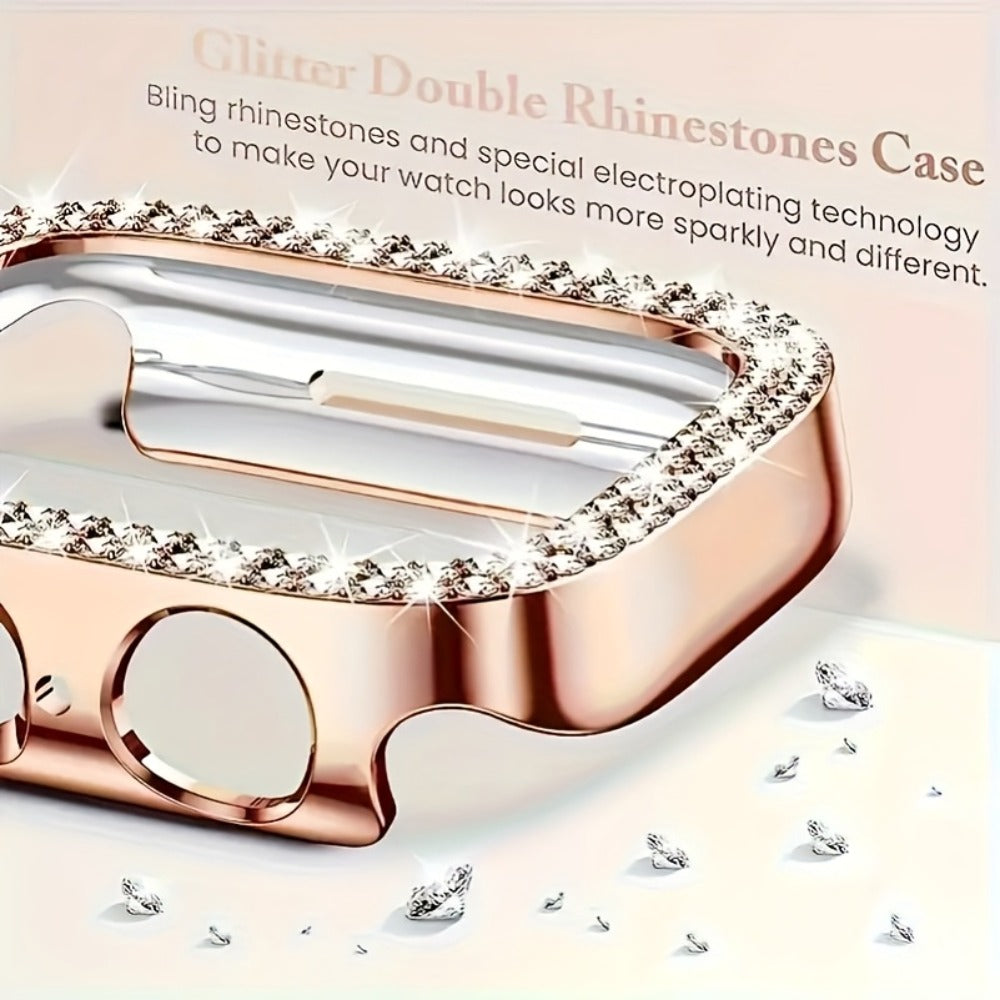 Diamond Apple Watch Case & Strap Set for an Everyday Personal Care Routine, with the Listed Configuration