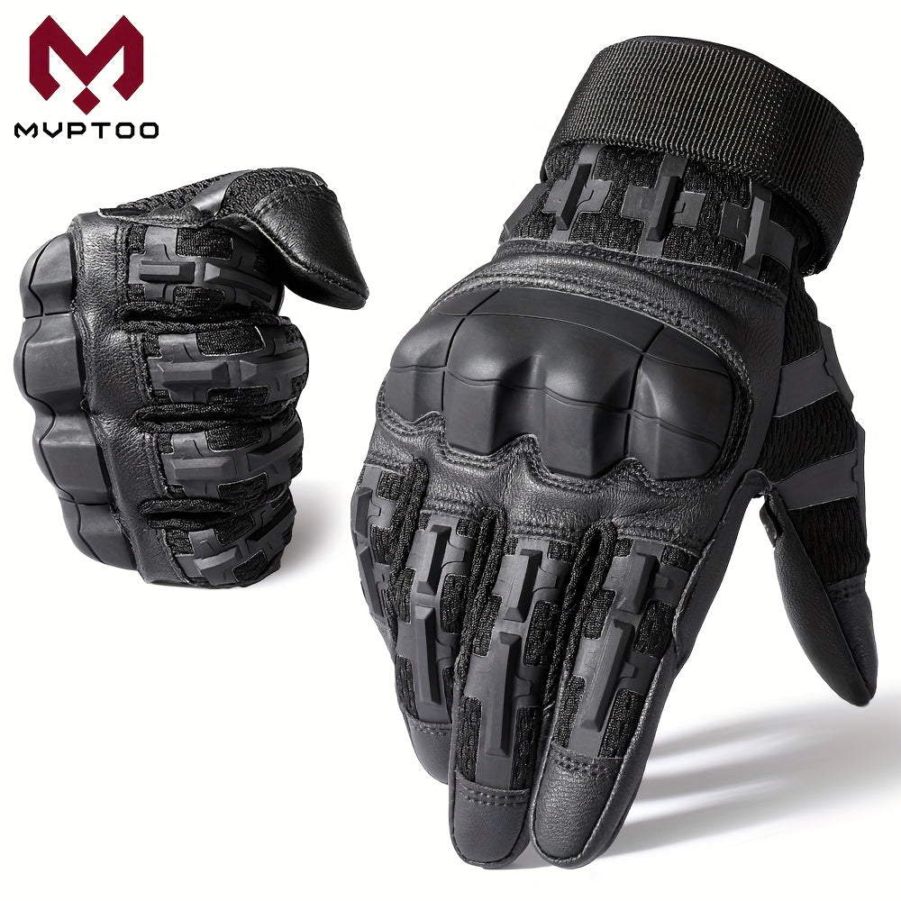Tactical Full Finger Gloves with Touchscreen Compatibility – Camouflage Motorcycle Riding Gloves for Men Women, Anti-Slip Wear-Resistant