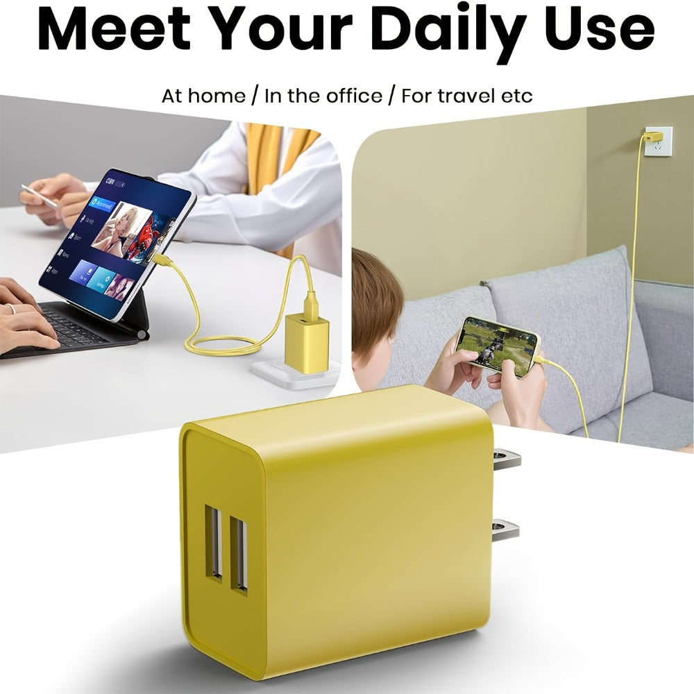 USB Wall Charger Cube Multi-Pack 2/3/4-Pack Dual Port 5V 2.1A with Short Circuit Protection