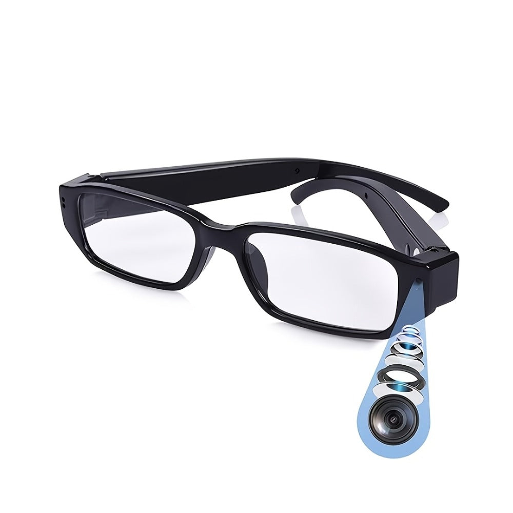 1080P HD Recording Glasses with TF Storage Card – Smart Camera Glasses, 65° Wide-Angle DV Video Recorder, Eye Protection Lenses