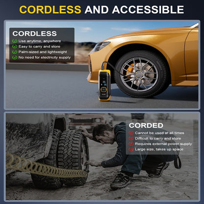 OLGEO M9 180 PSI Cordless Tire Inflator with 8000mAh Battery, Digital Gauge, LED Light and Nozzle Set
