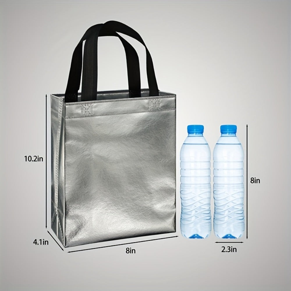 Gift Bags Bulk 100pcs Medium 10.2x12.6x3.9 Inch with Handles - 10 Colors Reusable Paper Gift Bags for Party Favors