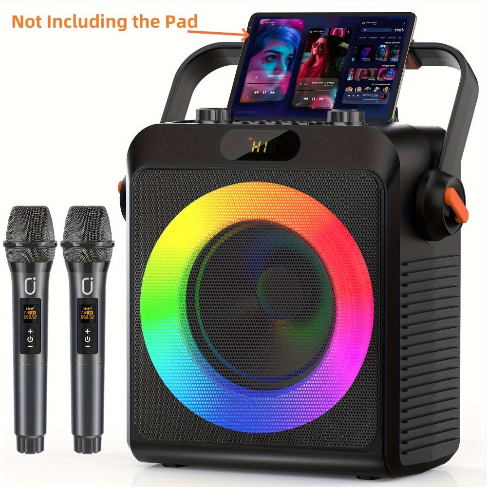 JYX T19-T Karaoke Machine for Adults with 2 Microphones & RGB Light Show – Wireless Bluetooth Speaker