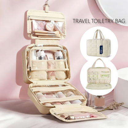 Hanging Travel Toiletry Bag Large Capacity for Full-Size Products Waterproof Cosmetic Organizer with Hook