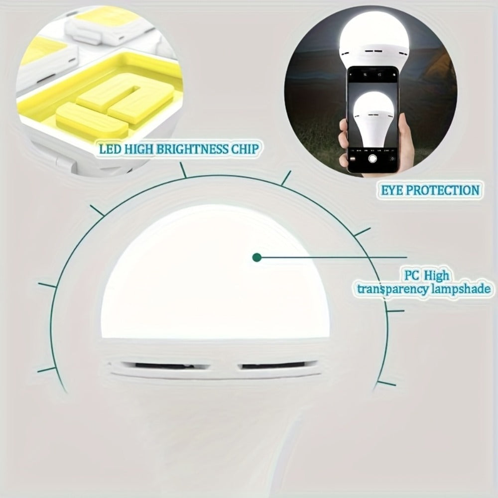 Emergency Light Bulb for Power Outages, Self-Charging Battery Backup LED Bulb 1200mAh 60 Watt Equivalent