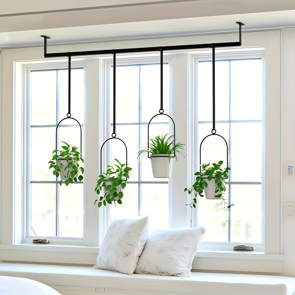 Hanging Planter | Adjustable Metal Wall Rack Indoor Herb Window Pot