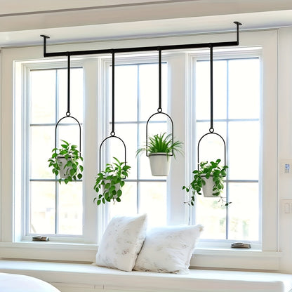 Hanging Planter | Adjustable Metal Wall Rack Indoor Herb Window Pot