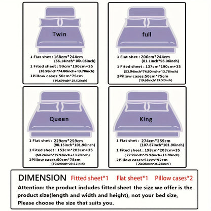 Bamboo Fitted Sheet Set 4-Piece Deep Pocket 18"-24", 2200TC Ultra- Cool Breathable Bed Sheets, Anti-Shrink Fade-Resistant