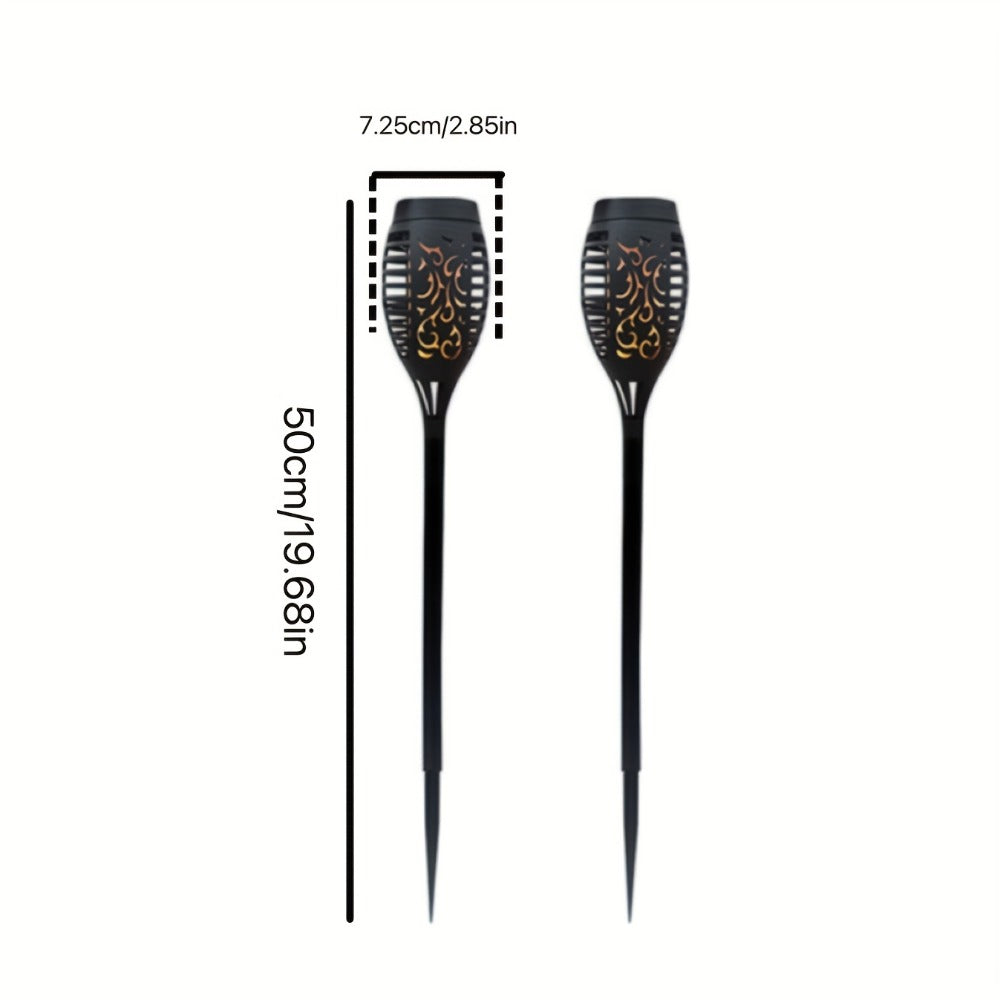 Solar Torch Lights Flickering Flame Outdoor, Dancing Flame Solar Garden Lights, Landscape Pathway Torch for Garden