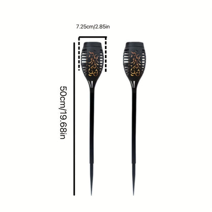 Solar Torch Lights Flickering Flame Outdoor, Dancing Flame Solar Garden Lights, Landscape Pathway Torch for Garden
