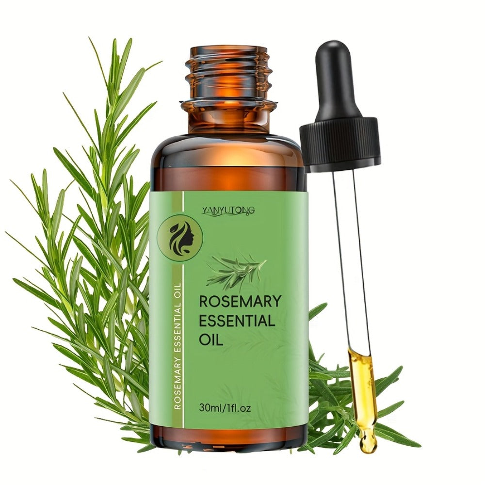 Essential Oil Rosemary External-Use Dropper Bottle with 1-Piece, 2-Piece or 1.01oz Available Options