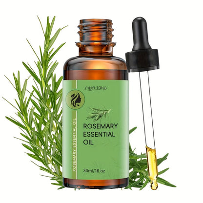 Essential Oil Rosemary External-Use Dropper Bottle with 1-Piece, 2-Piece or 1.01oz Available Options