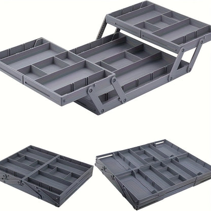 Two-Row Cantilever Drawer Organizer with Two- or Three-Layer Expandable Storage Configurations