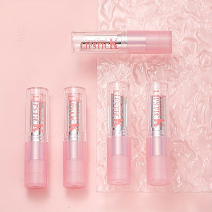 Lip Balm YAMITIK 4-Piece Tinted Stick Set with Pink Tubes, Sheer Gloss Finish and DR111 Option