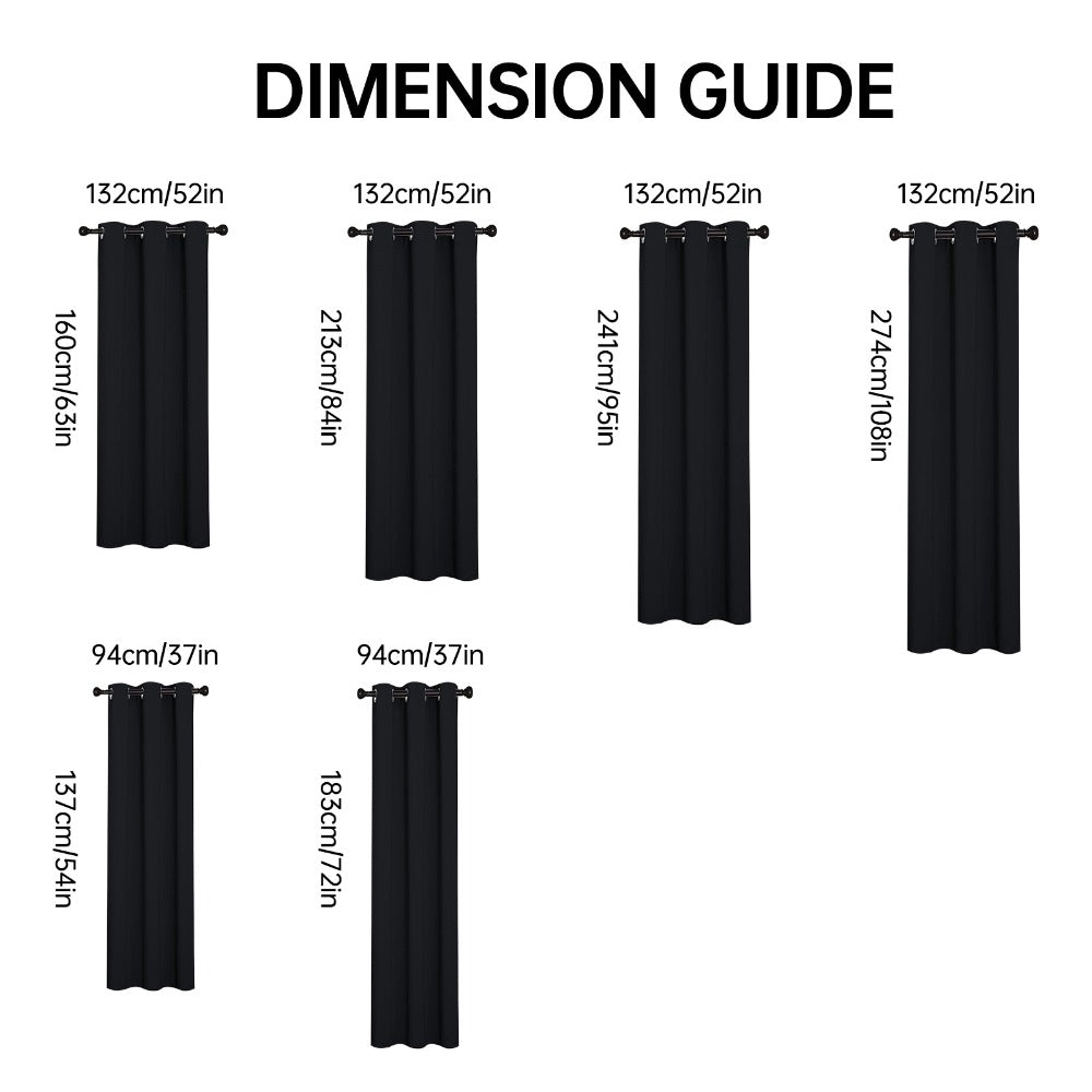 Blackout Curtains 4 Panels 100% Light Blocking Thermal Insulated Noise Reducing Grommet Window Curtains for Bedroom Living Room Balcony