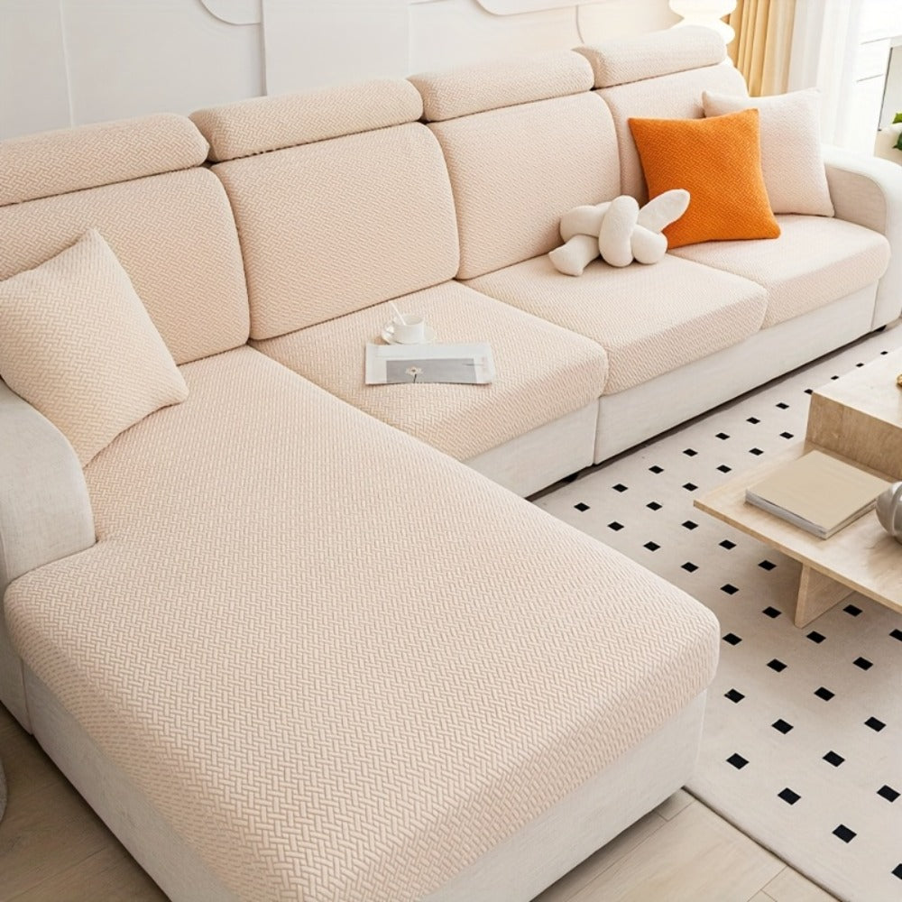 Sofa Cover Sectional Panel Options for Single to 4 Seats, Chaise, Armrest Pair or Backrest in Five Colors