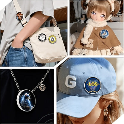 Electronic Anime Badge with Display Screen, Dynamic Touch, High Frame Rate, 600mAh Battery, Bluetooth 6.0 & USB Magnetic Charging