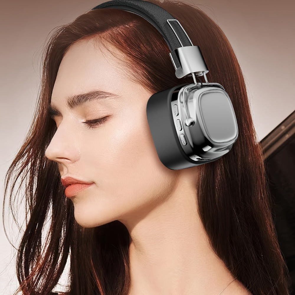 Semi-Open Over-Ear Headphones with Wired and Wireless Modes, Retractable Cable, Type-C Charging and Three Colors