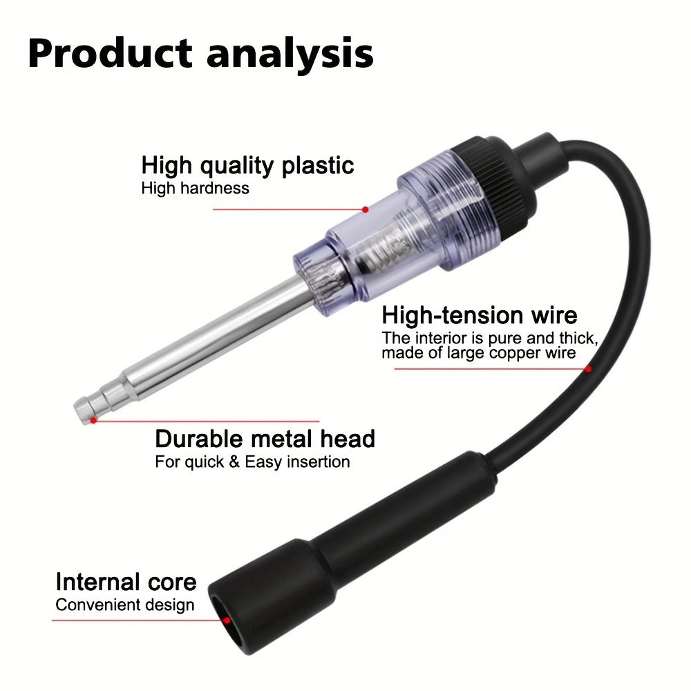 Spark Plug Tester 3-Pack – Automotive Diagnostic Tool with Glowing Bulb Indicator for Cars, Lawnmowers & Small Engines