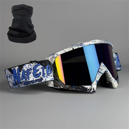 Ski Goggles Set with Black Headband – TPU Frame PC Lens Mirror Coating, Thick Foam Pad, Adjustable Strap, 28+ Color Styles