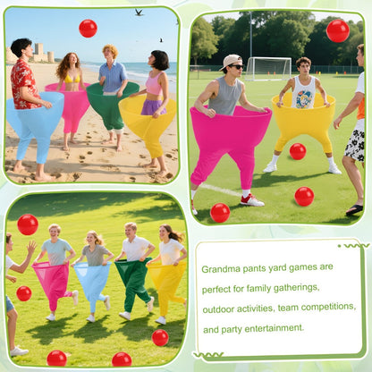 Granny Pants Yard Game 2pcs, Giant Outdoor Tossing Game Set for Adults & Family, Fun Lawn Games for Backyard