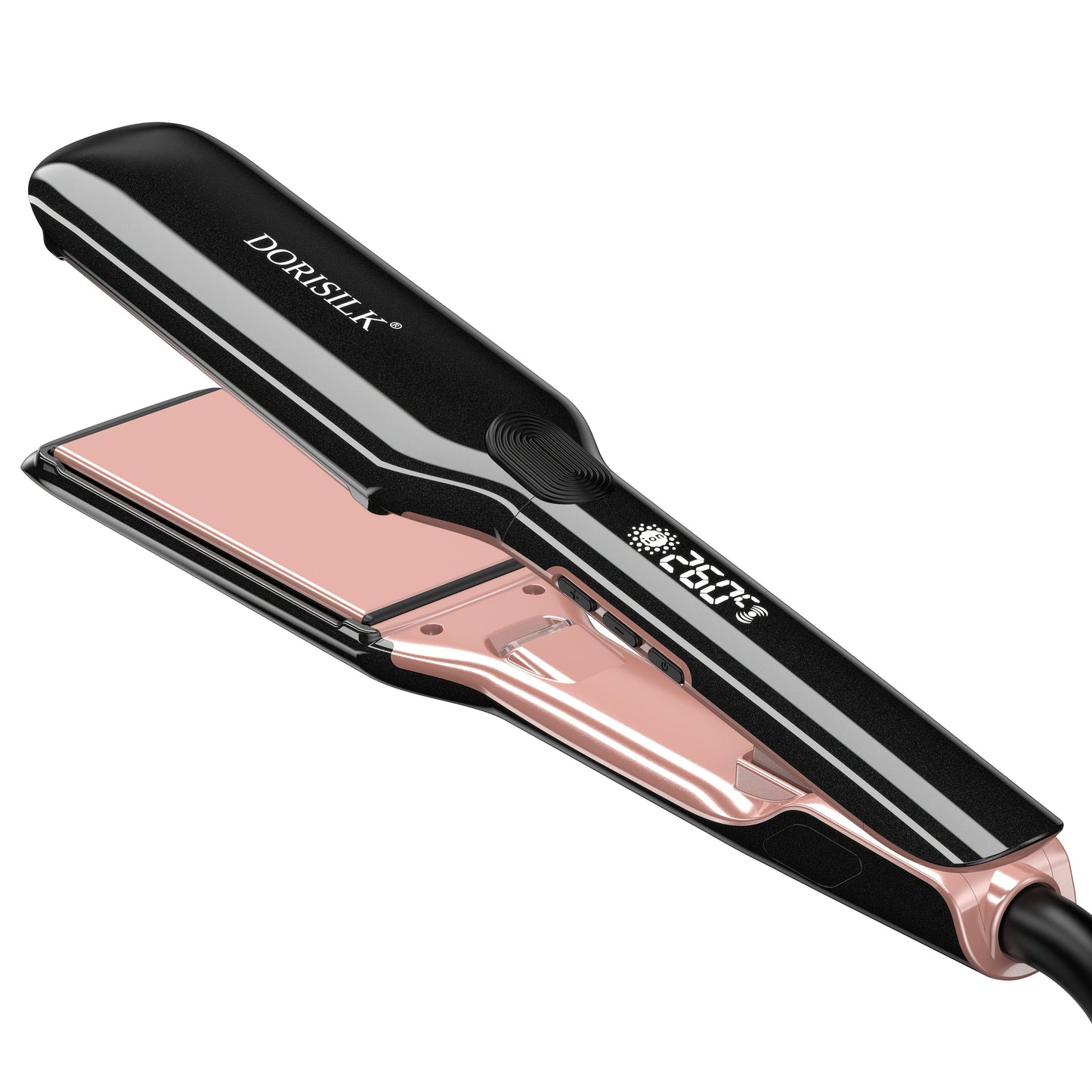Ceramic Ionic Flat Iron Hair Straightener & Curler 2-in-1 Plasma Anti-Static 260°C 500°F LCD, for Home, Travel and Salon Hair Styling