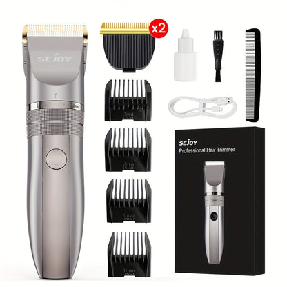 Beard Trimmer for Men Cordless Electric USB Rechargeable with Precision Dial 5-Level Adjustable – Mustache Facial Hair Trimmer Grooming