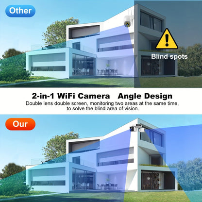 5MP Dual Lens PTZ WiFi Security Camera 360° with AI Motion Detection – Xparkin Full Color Night Vision, Sound & Motion Alerts