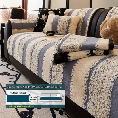 Sofa Cover, Thick Plush Jacquard Couch Pad in Four Colors with Loveseat and Extra-Large Sizes
