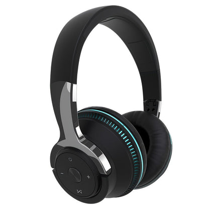 Foldable Wireless Over-Ear Headphones with FM Radio, TF Card, LED Accent Lights, 3.5mm AUX and Four Colors