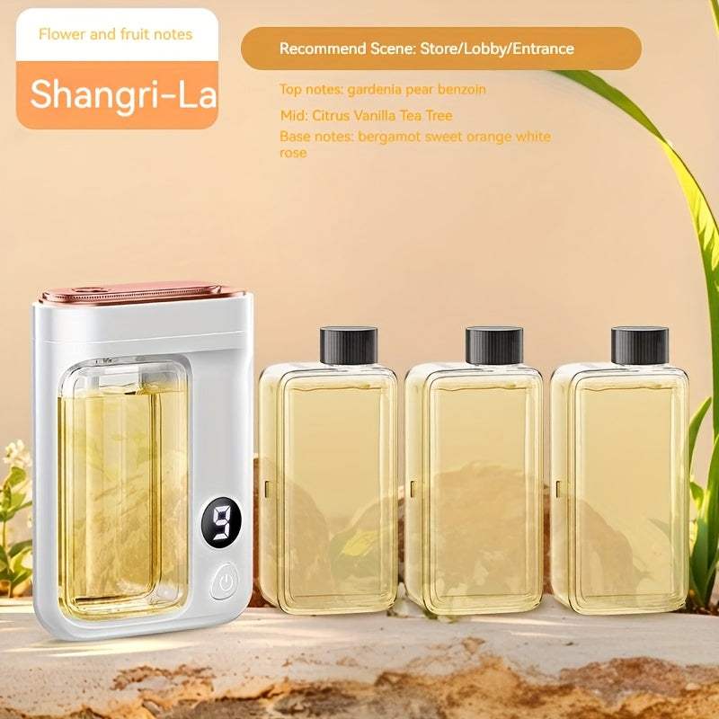 Essential Oil Aromatherapy Diffuser Set, Mini Humidifier with 7 Spray Levels, 1/4/ Timer, 5.07oz