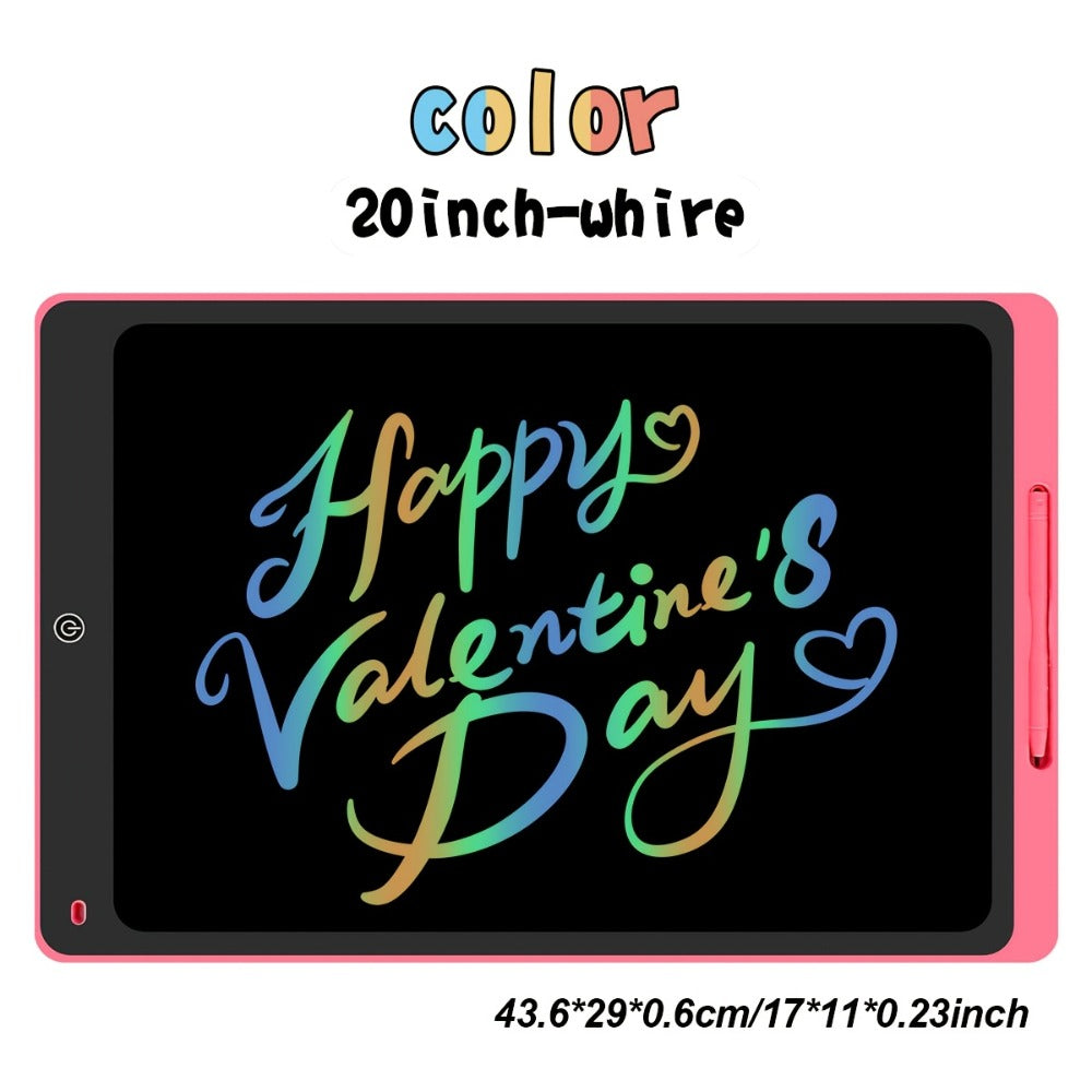 Large LCD Drawing Tablet for Kids 16 & 20 Inch, Colorful Erasable Electronic Doodle Board Reusable Writing Pad