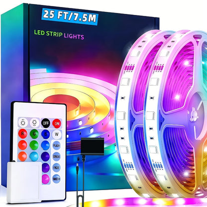 RGB LED Strip Lights Music Sync Color Changing for an Everyday Personal Care Routine, with the Listed Configuration