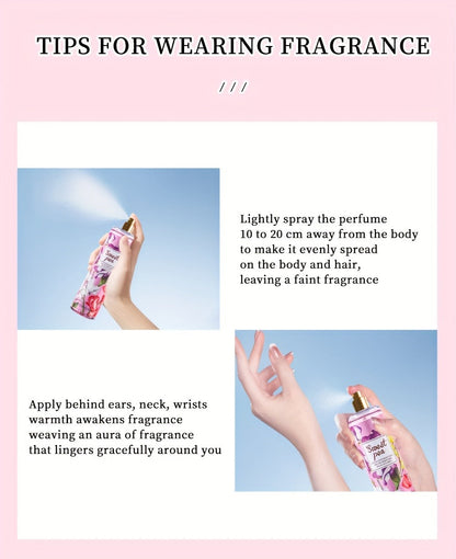 Two-Piece Fruit Scent Body Mist Set, 8 fl oz / 236ml Bottles in Nine Exact Matching Scent Options