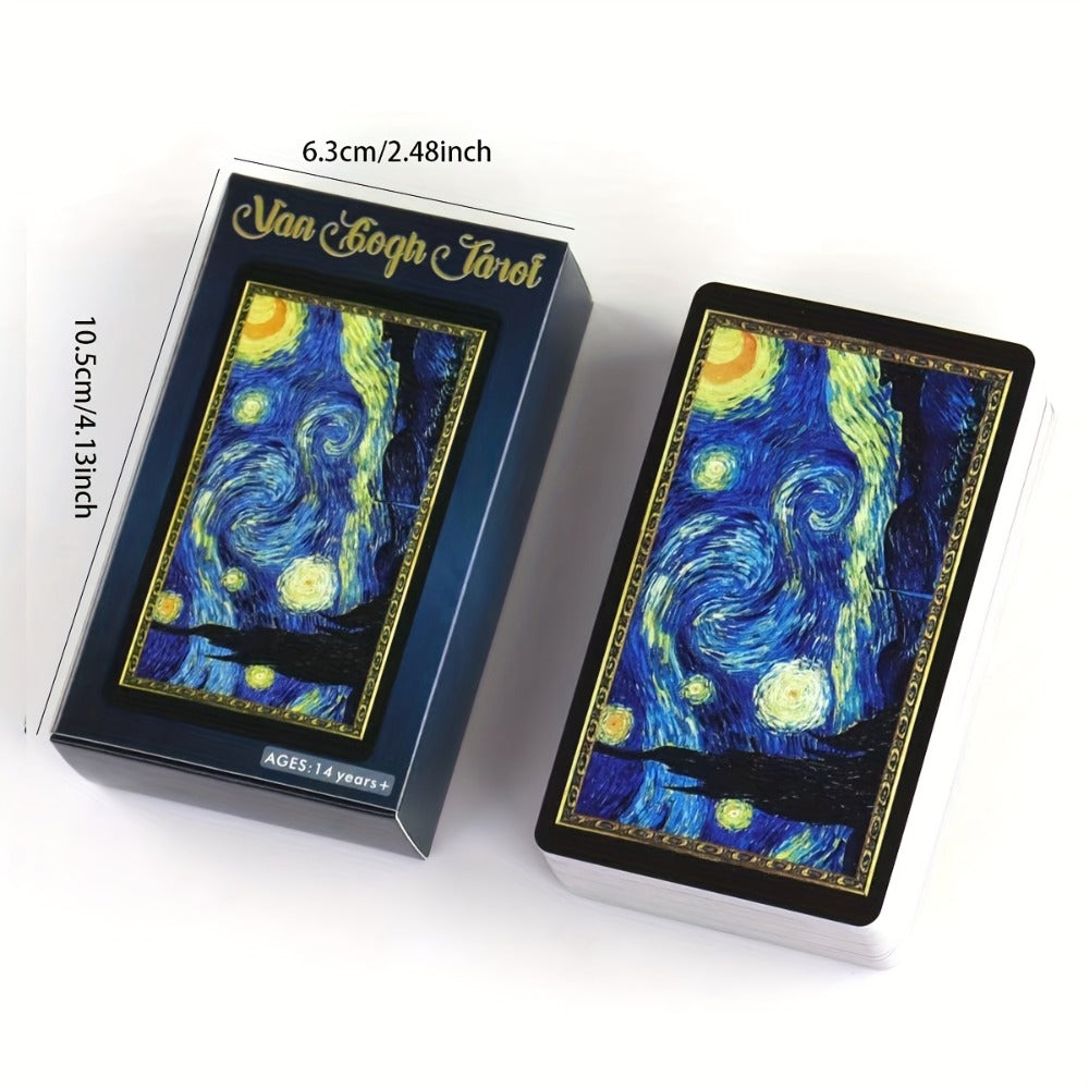 Van Gogh Tarot Cards 78 Card Deck – Art-Inspired High Quality Paper Divination Tool for Adults Teens Beginners Collectors Spiritual Gift