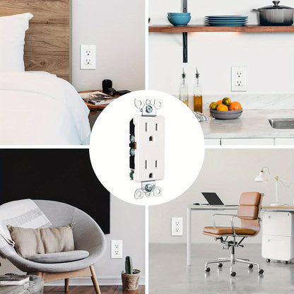 15 Amp Tamper Resistant Wall Outlet 20 Pack with Decorator Wall Plates Included Standard for Home Cooking, Dining and Outdoor Meals