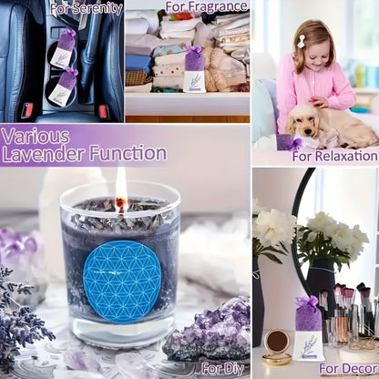 Lavender Scented Sachets Bags for Drawer Wardrobe Closet Car Fragrance - 5A Grade Fresh for Entryways, Bedrooms and Living Spaces