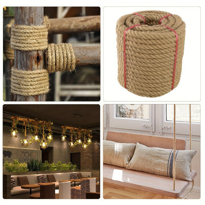 Manila Rope Natural Jute Twisted Hemp Rope for Entryways, Bedrooms and Living Spaces, with the Listed Configuration