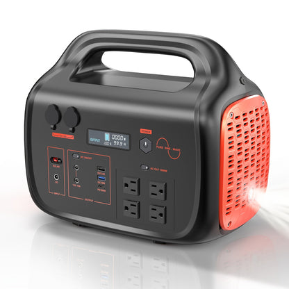 Portable Power Station 1075Wh/294Wh – 1000W/300W Solar Generator, Lithium Battery, 120V AC Outlet, for RV, Camping, Hiking
