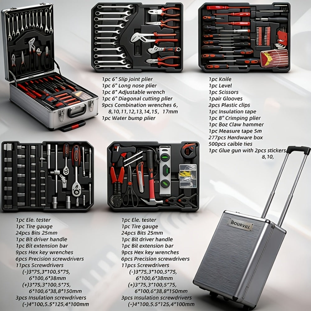 52-Piece Professional Tool Set – Multi-Function Home & Car Repair Toolkit with Portable Toolbox, Ideal Gift for DIY Enthusiasts and Auto