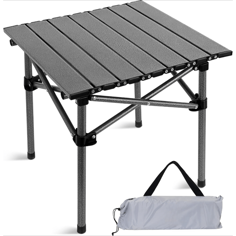 Lightweight Collapsible Camping Table with Carry Bag – Portable Folding Outdoor Table, Sturdy Aluminum Legs & Large Flat Surface for Picnic