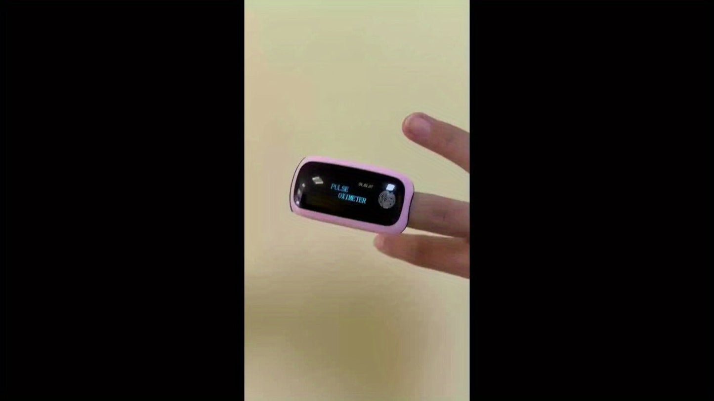 Pulse Oximeter Fingertip – FDA Cleared Rechargeable Blood Oxygen Monitor with SpO2, Pulse Rate, PI & RR, OLED Display