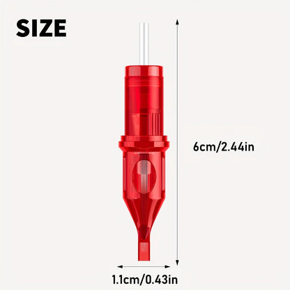 Assorted Tattoo Cartridge Needles Set 20/50pcs - Round Liner Shader Curved Mag Mixed Pack, #10 Bugpin #12 Standard