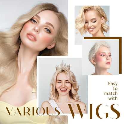 Velvet Wig Grip Caps, Three-Piece Adjustable Set in Light Beige, Beige, Black, Brown or Coffee