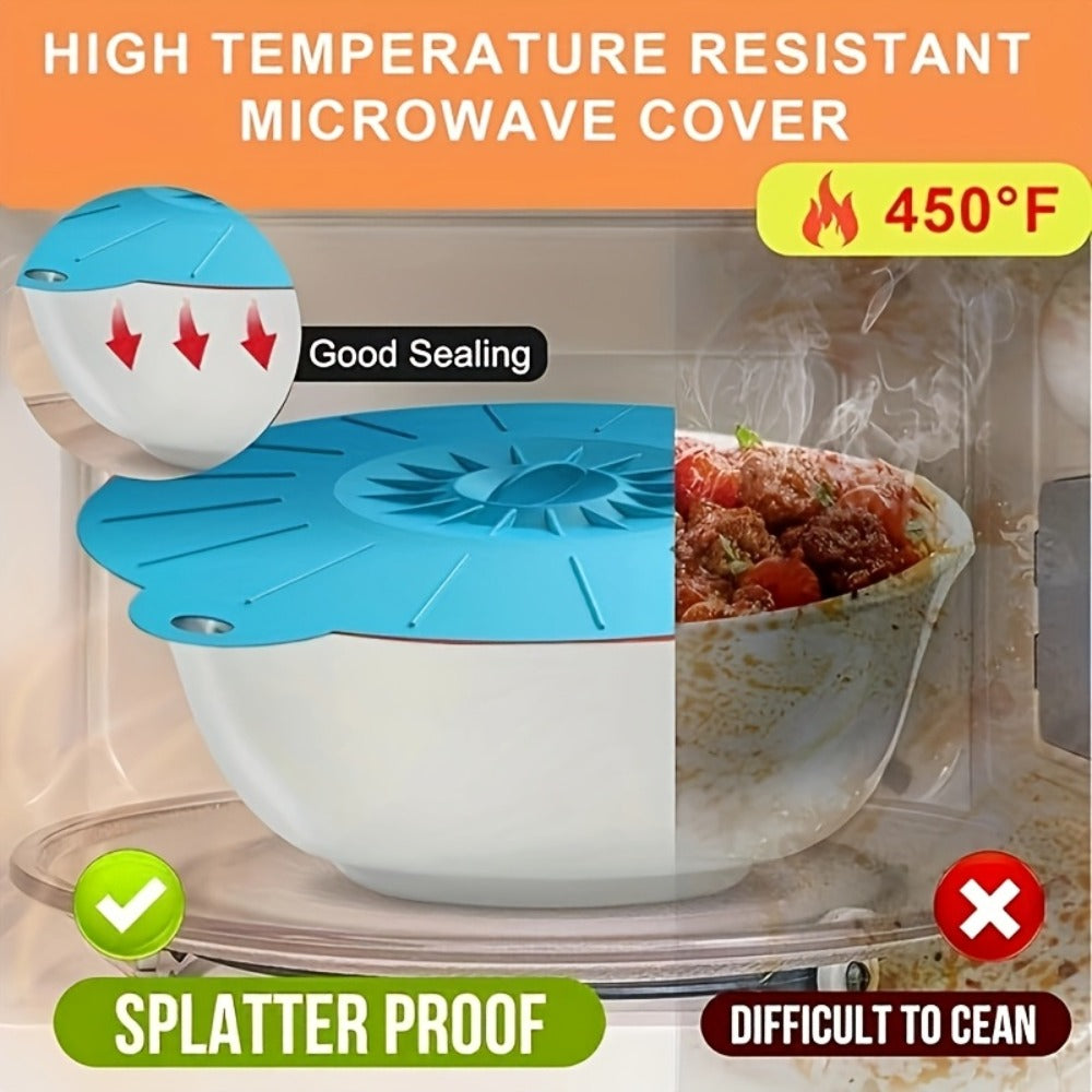 Silicone Food Lids 7 Pack 5 Sizes Reusable Stretch Lids for Bowls Cups Pots Pans – BPA Free Microwave Splatter Cover Airtight Leakproof Food