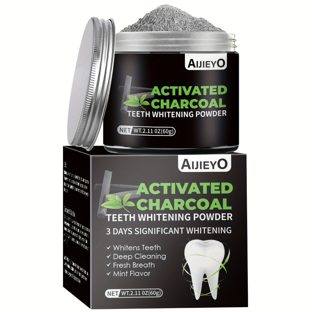 Activated Charcoal Teeth Whitening Powder - Natural Tooth Polish for Deep Cleaning, Plaque Removal & Fresh Breath