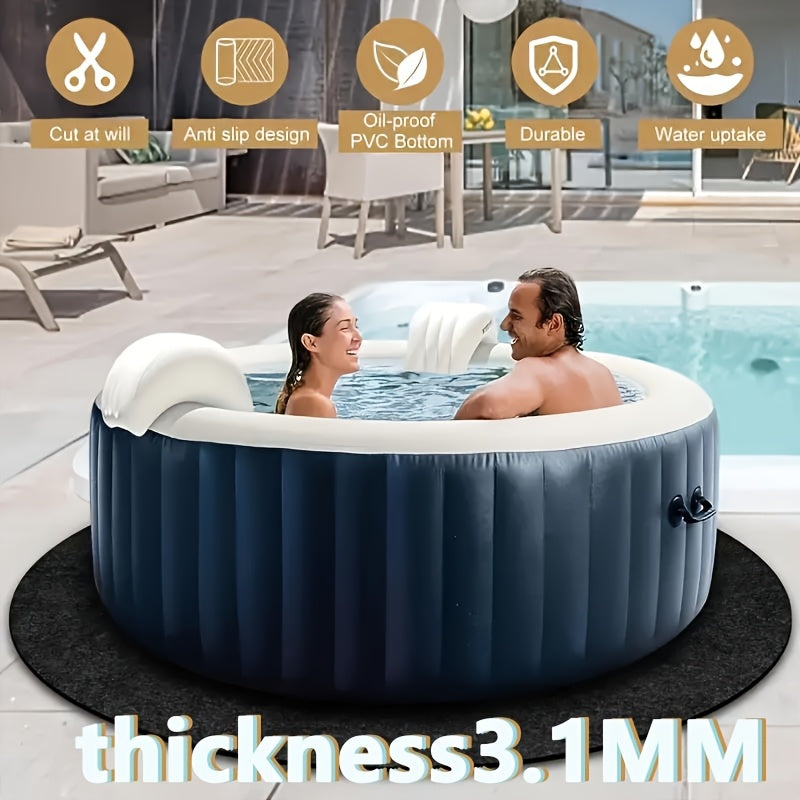 Hot Tub Mat for Garden, Patio and Yard Use, with the Listed Configuration, for Everyday Use and Organized Storage